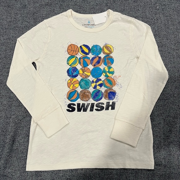 j.crew kids long sleeve swish graphic t shirt | size m - Picture 2 of 5